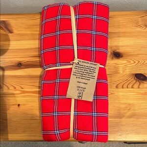 NWT - The Maasai Shuka Red Plaid Blanket•Made & purchased in Kenya